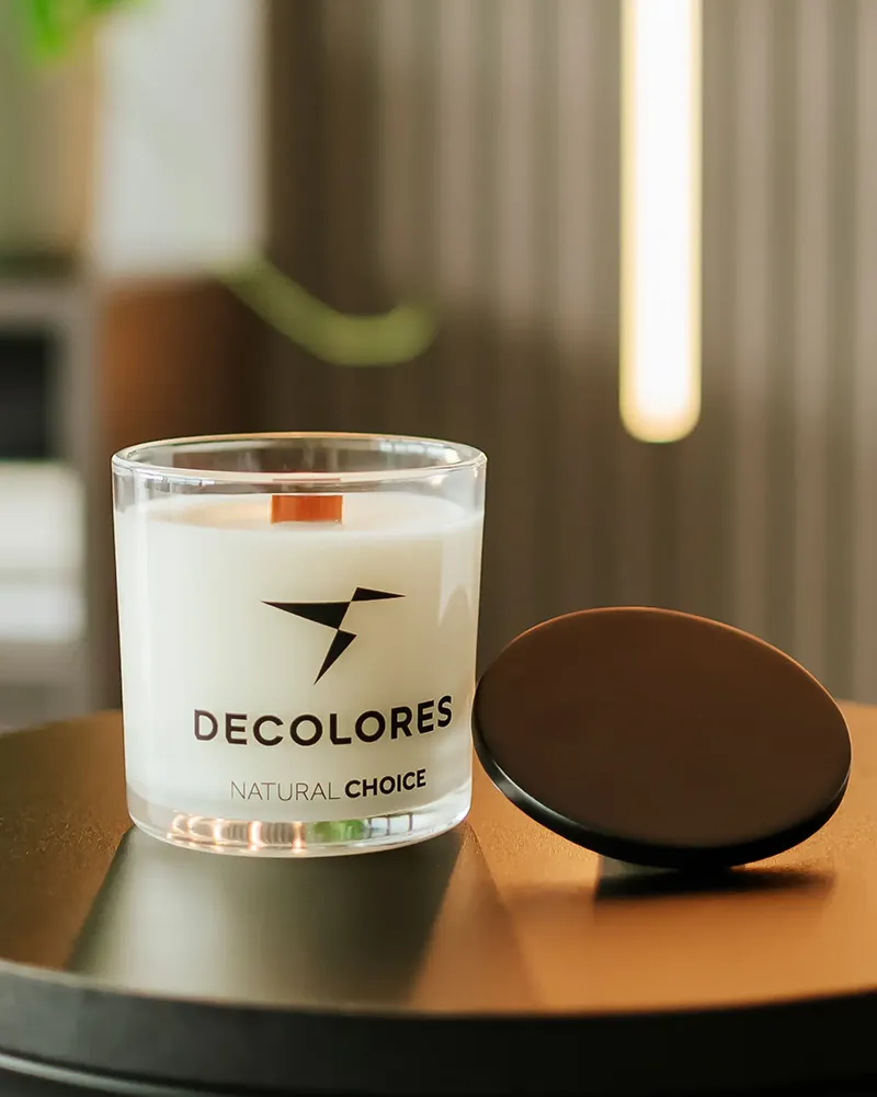 Vela copo transparente