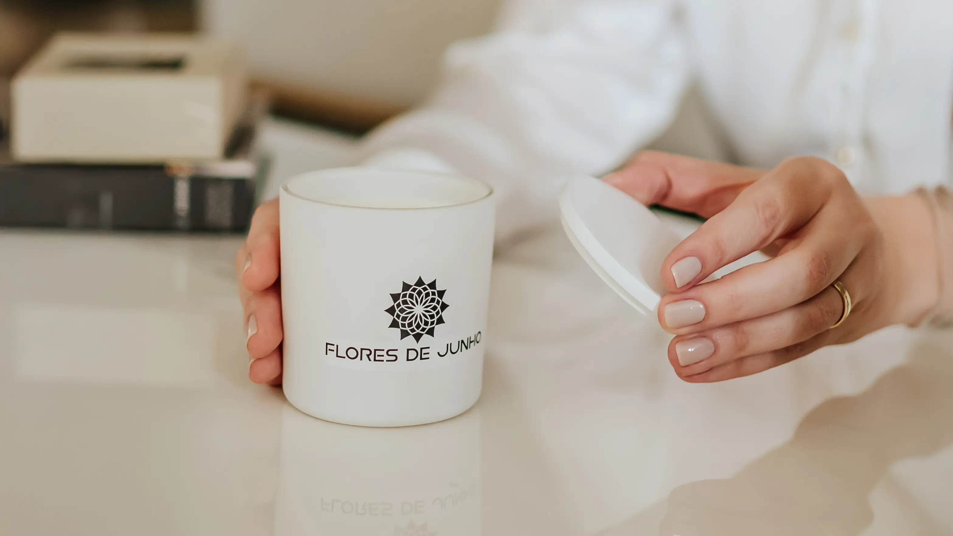 Vela Personalizada Copo Branco